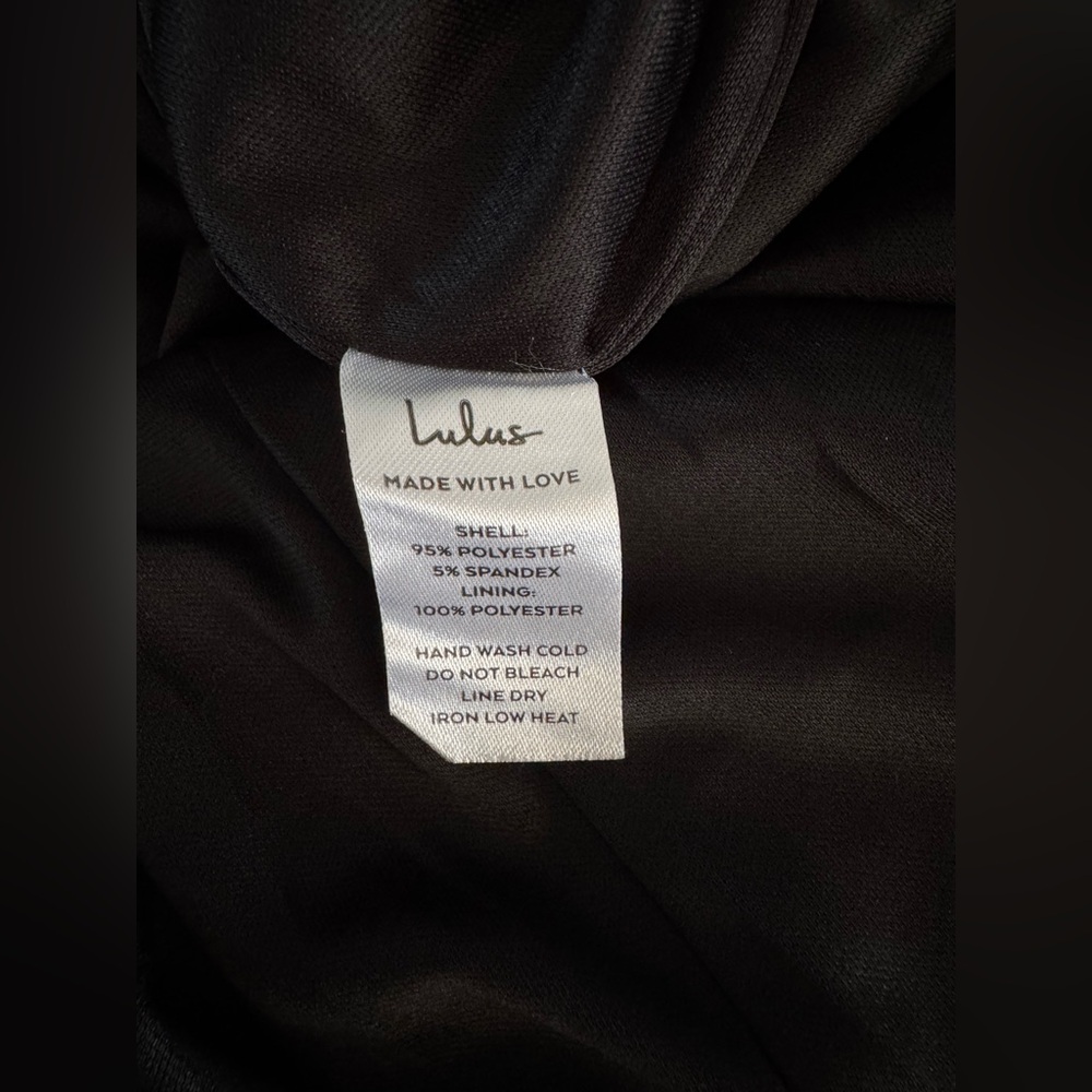 NWOT | Lulus | Sophisticated Poise Black Bow One-Shoulder Maxi Dress | Sz S - Picture 9 of 11